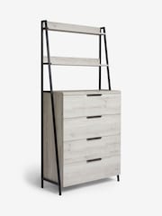 Grey Bronx Ladder Oak Effect Chest of Drawers - Image 7 of 10
