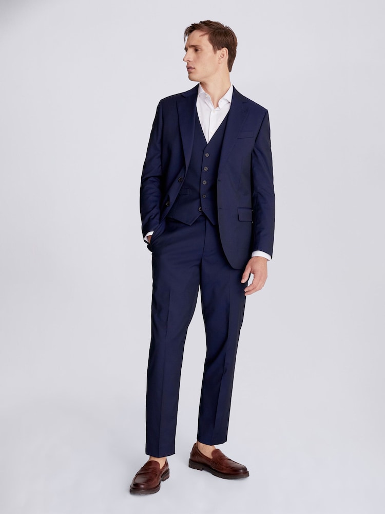 MOSS Ink Blue Suit Jacket - Image 5 of 13