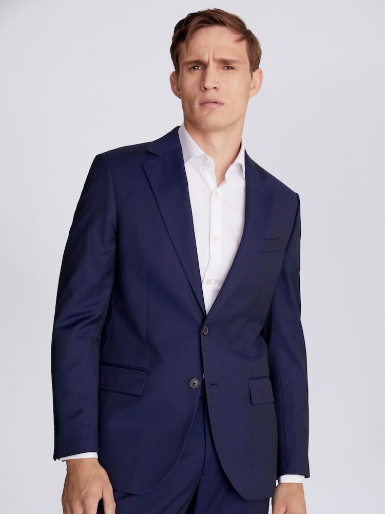 MOSS Ink Blue Suit Jacket - Image 6 of 13
