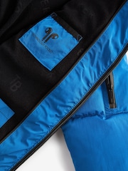 Blau - Baker By Ted Baker Spritzwasserabweisender Steppmantel mit Farbblockdesign - Bild 13 von 13
