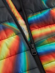 Black Print Quilted Midweight Hooded Jacket (3-16yrs) - Image 5 of 5