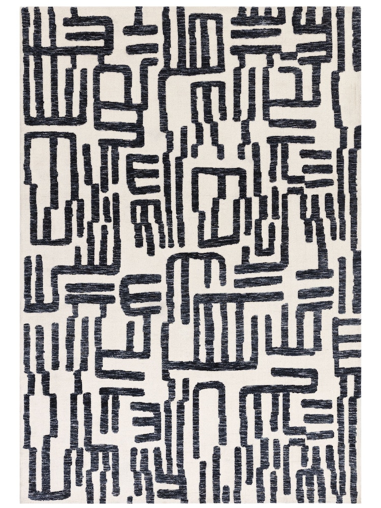 Asiatic Rugs Cream Mason Script Rug - Image 2 of 6