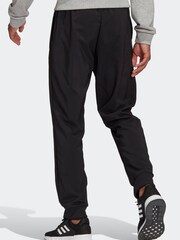 adidas Black AEROREADY Essentials Stanford Tapered Cuff Embroidered Small Logo Joggers - Image 2 of 5