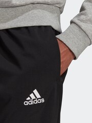 adidas Black AEROREADY Essentials Stanford Tapered Cuff Embroidered Small Logo Joggers - Image 3 of 5