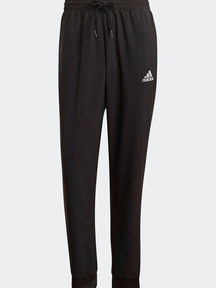 adidas Black AEROREADY Essentials Stanford Tapered Cuff Embroidered Small Logo Joggers - Image 5 of 5