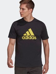 adidas Black Messi Badge of Sport 100% Cotton T-Shirt - Image 1 of 7