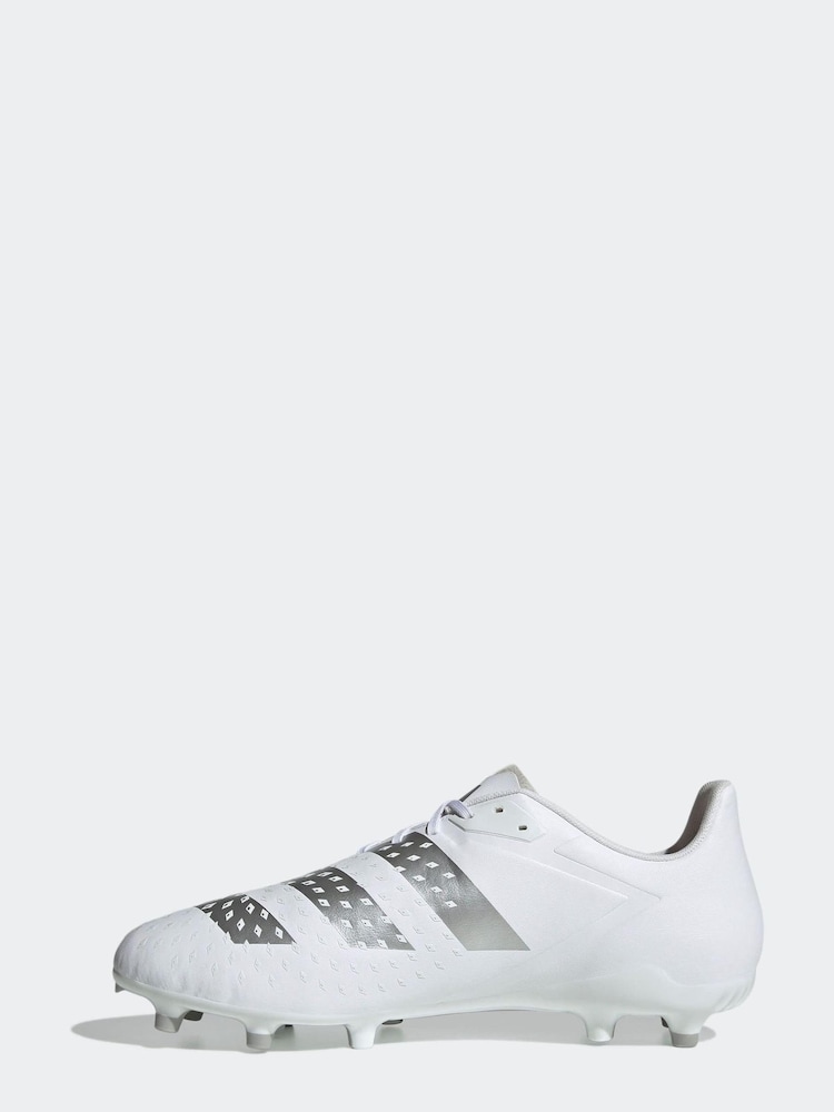 adidas Mens White Malice FG Rugby Boots - Image 2 of 6