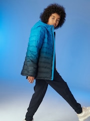 Blue Print Quilted Midweight Hooded Jacket (3-17yrs) - Image 2 of 10