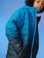 Blue Print Quilted Midweight Hooded Jacket (3-17yrs) - Image 5 of 10