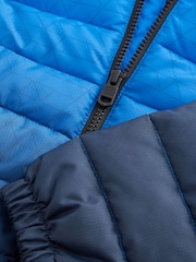 Blue Print Quilted Midweight Hooded Jacket (3-17yrs) - Image 9 of 10