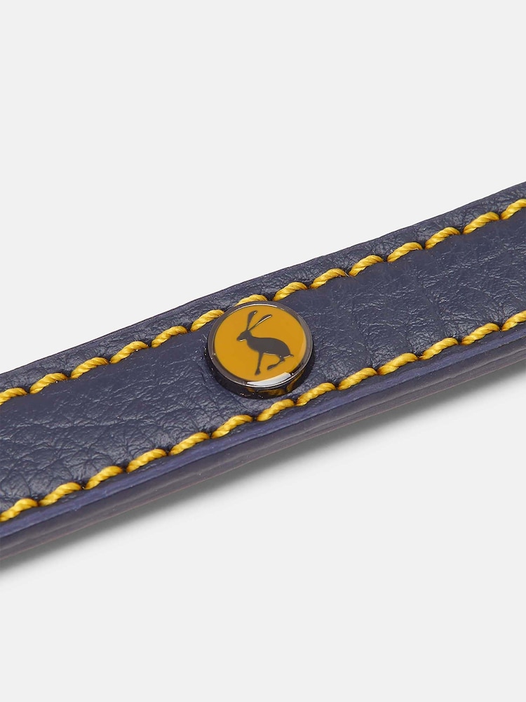 Joules Navy Leather Dog Lead - Image 4 of 4