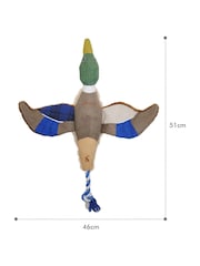 Joules Blue Premium Plush Duck Dog Toy - Image 3 of 4