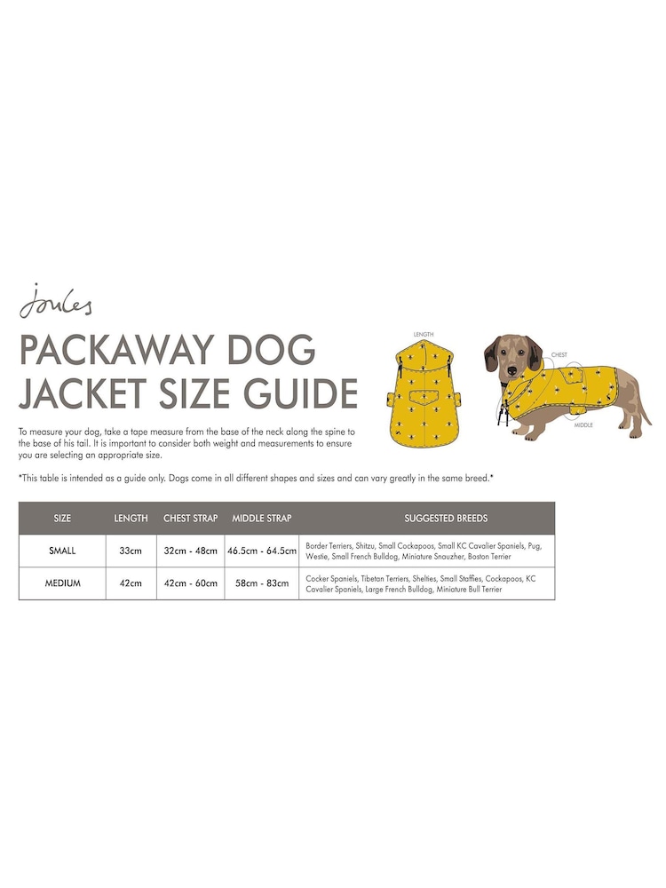 Joules Gold Water Resistant Dog Jacket - Image 4 of 4