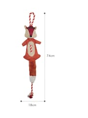 Joules Red Premium Plush Fox Dog Toy - Image 4 of 4