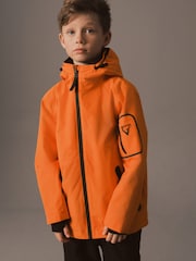 Orange Waterproof Fleece Lined Coat (3-16yrs) - Image 1 of 9