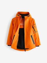Orange Waterproof Fleece Lined Coat (3-16yrs) - Image 6 of 9