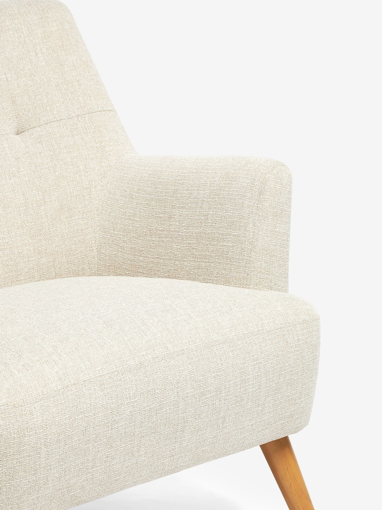 Tweedy Plain Light Natural Carter Armchair - Image 2 of 9