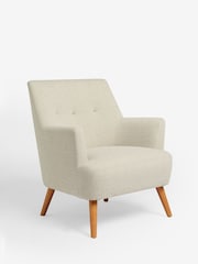 Tweedy Plain Light Natural Carter Armchair - Image 6 of 9