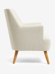 Tweedy Plain Light Natural Carter Armchair - Image 7 of 9