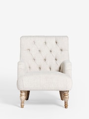 Tweedy Plain Light Natural Collection Luxe Wolton Highback Accent Chair - Image 3 of 10