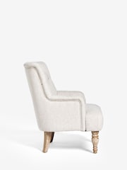 Tweedy Plain Light Natural Collection Luxe Wolton Highback Accent Chair - Image 8 of 10