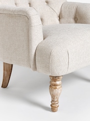 Tweedy Plain Light Natural Collection Luxe Wolton Highback Accent Chair - Image 9 of 10