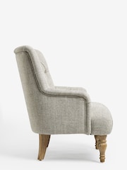 Chunky Weave Dove Grey Collection Luxe Wolton Highback Accent Chair - Image 7 of 9