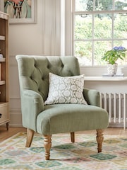 Soft Texure Sage Green Collection Luxe Wolton Highback Accent Chair - Image 2 of 10