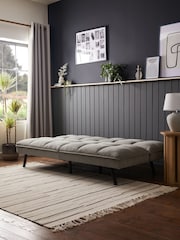 Fine Chenille Mid Grey Cole Sofa Bed - Image 2 of 10