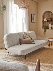 Casual Boucle Light Natural Stella Click Clack Sofa Bed - Image 1 of 10