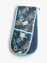 Kew Gardens Blue 100% Cotton Double Oven Glove - Image 1 of 1