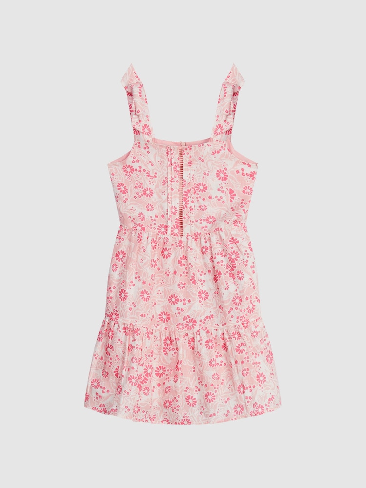 Rosa Druck - Reiss Rosie Junior Bedrucktes Minikleid mit geschnürten Schultern - Bild 2 von 6 Rosa Druck - Reiss Rosie Junior Bedrucktes Minikleid mit geschnürten Schultern - Bild 2 von 6
