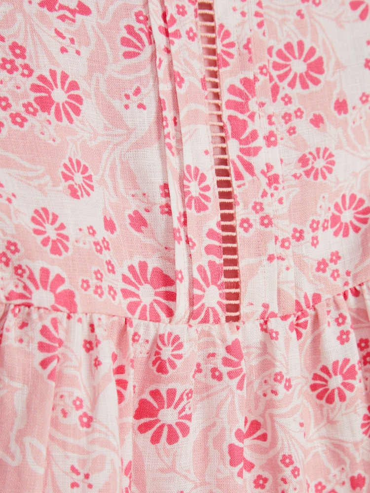 Rosa Druck - Reiss Rosie Junior Bedrucktes Minikleid mit geschnürten Schultern - Bild 6 von 6 Rosa Druck - Reiss Rosie Junior Bedrucktes Minikleid mit geschnürten Schultern - Bild 6 von 6