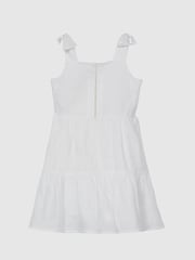 Reiss White Rosie Junior Tie Shoulder Mini Dress - Image 2 of 5