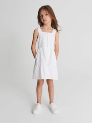 Reiss White Rosie Junior Tie Shoulder Mini Dress - Image 3 of 5