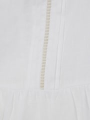Reiss White Rosie Junior Tie Shoulder Mini Dress - Image 5 of 5
