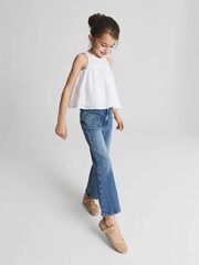 Reiss White Elsbeth Jr Linen Top - Image 3 of 6