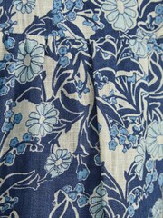 Reiss Blue Print Elsbeth Junior Printed Linen Top - Image 8 of 8