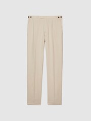 Reiss Stone Kin Slim Fit Linen Formal Trousers - Image 2 of 5