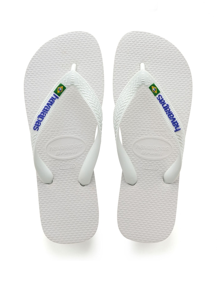 Белый - Шлепанцы с логотипом Havaianas Brasil - Изображение 1 из 5