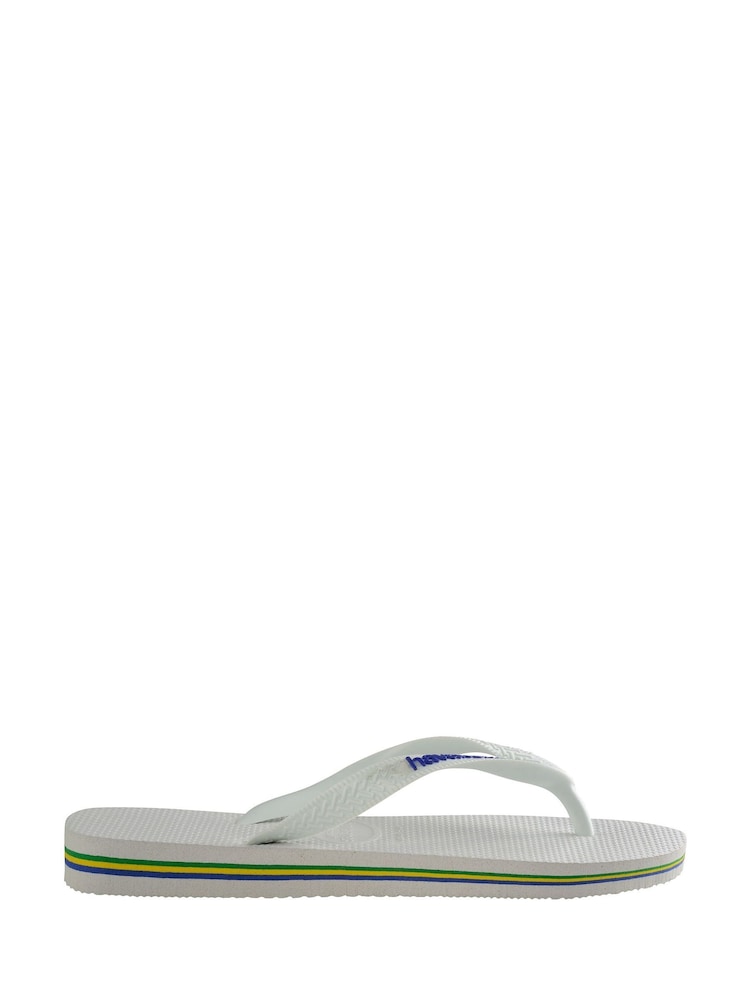 Белый - Шлепанцы с логотипом Havaianas Brasil - Изображение 2 из 5