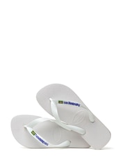 Белый - Шлепанцы с логотипом Havaianas Brasil - Изображение 4 из 5