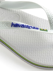 Белый - Шлепанцы с логотипом Havaianas Brasil - Изображение 5 из 5
