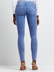 River Island Bright Blue Mid Rise Skinny Jean - Image 2 of 5