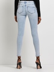 River Island Skinny-Jeans mit mittelhohem Bund, Hellblau - Bild 2 von 5