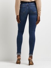 River Island Blue Mid Rise Ripped Skinny Jean - Image 2 of 5