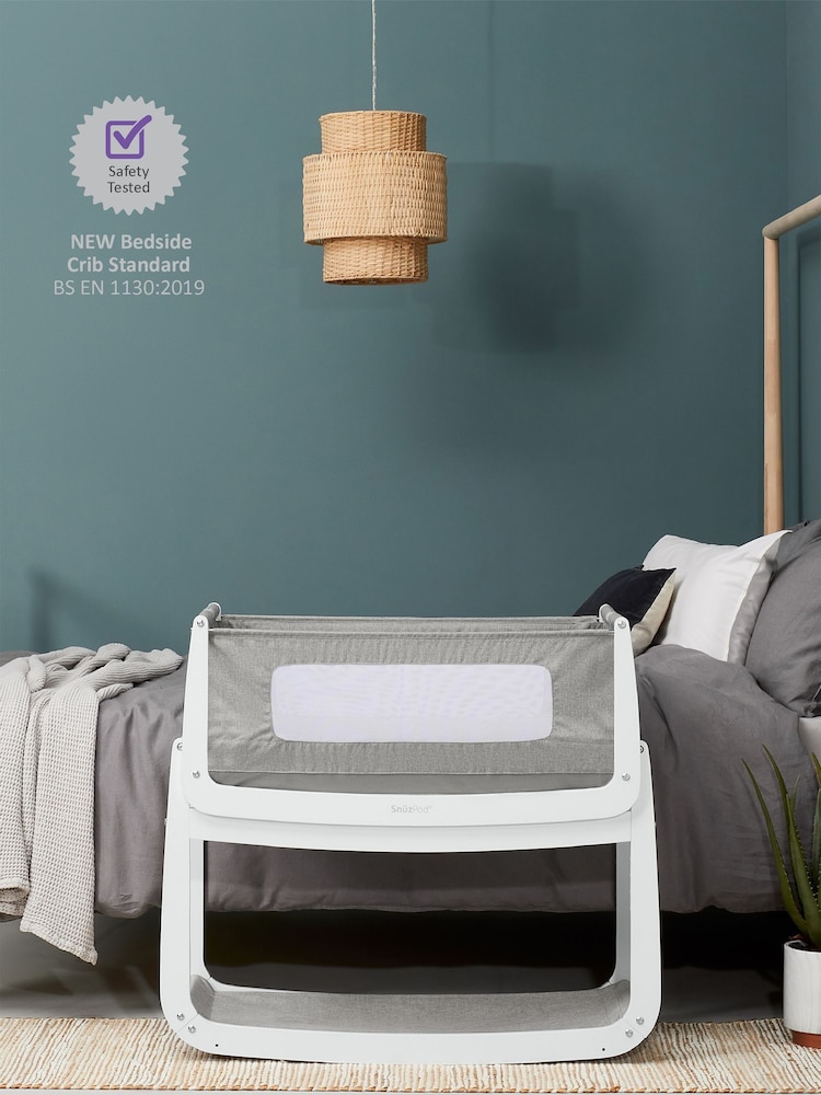 Snuz White SnuzPod4 Bedside Crib 4 Piece Bundle - Image 2 of 10