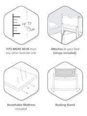 Snuz 4 Piece White SnuzPod4 Bedside Crib Bundle - Image 10 of 10