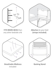 Snuz Grey SnuzPod4 Bedside Crib 4 Piece Bundle - Image 10 of 10