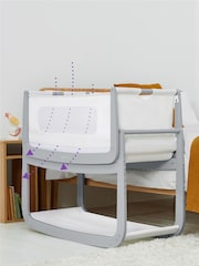 Snuz Grey SnuzPod4 Bedside Crib 4 Piece Bundle - Image 7 of 10